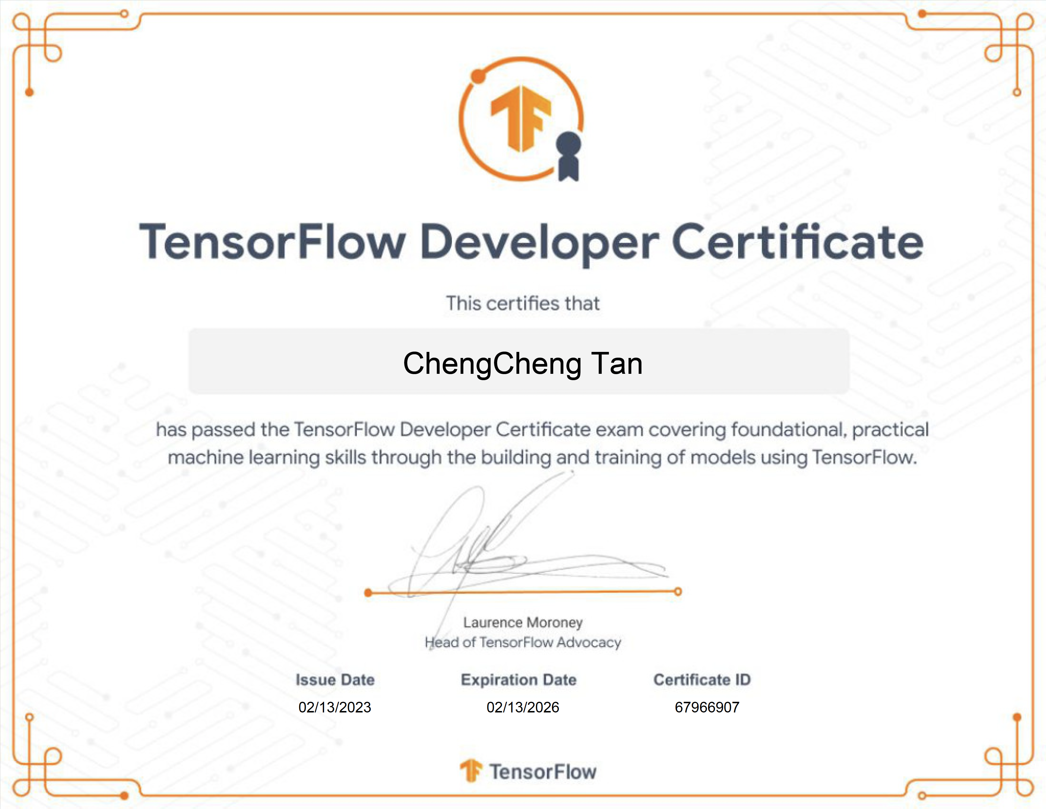 TensorFlow Developer Certificate